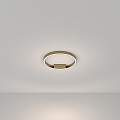 Lampadario A Sospensione Moderno Rim Alluminio Ottone 1 Led 25W MOD058CL-L25BS4K