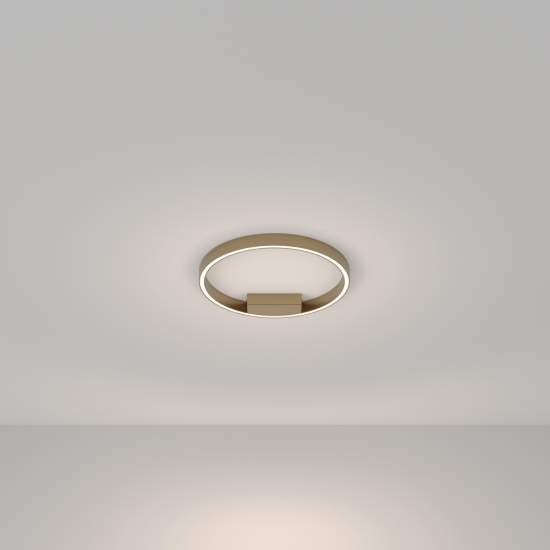 Lampadario A Sospensione Moderno Rim Alluminio Ottone 1 Led 25W MOD058CL-L25BS4K