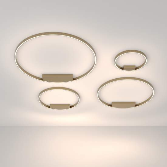 Lampadario A Sospensione Moderno Rim Alluminio Ottone 1 Led 25W MOD058CL-L25BS4K
