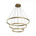 Lampadario A Sospensione Moderno Rim Alluminio Ottone 3 Led 115W MOD058PL-L100BS4K