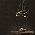 Lampadario A Sospensione Moderno Rim Alluminio Ottone 3 Led 115W MOD058PL-L100BS4K