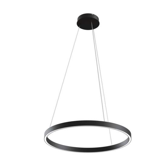 Lampadario A Sospensione Moderno Rim Alluminio Nero Led 37W MOD058PL-L32B4K