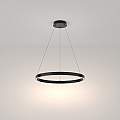 Lampadario A Sospensione Moderno Rim Alluminio Nero Led 37W MOD058PL-L32B4K