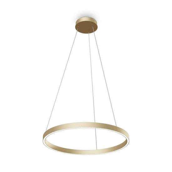 Lampadario A Sospensione Moderno Rim Alluminio Ottone 1 Led 37W MOD058PL-L32BS4K