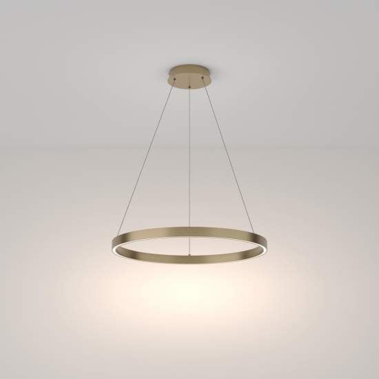 Lampadario A Sospensione Moderno Rim Alluminio Ottone 1 Led 37W MOD058PL-L32BS4K
