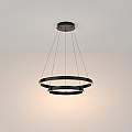 Lampadario A Sospensione Moderno Rim Alluminio Nero Luce Led 61W MOD058PL-L55B3K