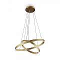 Lampadario A Sospensione Moderno Rim Alluminio Ottone 2 Luci Led 61W MOD058PL-L55BS3K