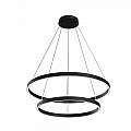 Lampadario A Sospensione Moderno Rim Alluminio Nero 2 Led 88W MOD058PL-L74B4K