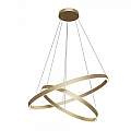 Lampadario A Sospensione Moderno Rim Alluminio Ottone 2 Led 88W MOD058PL-L74BS4K
