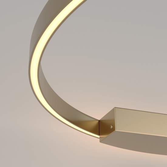 Applique Da Parete Moderno Rim Alluminio Ottone 1 Luce Led 51W MOD058WL-L50BS3K