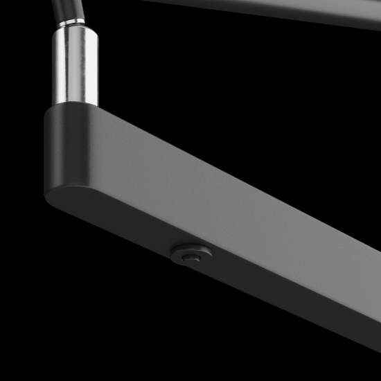 Applique Da Parete Moderno Fad Metallo Nero Metallo 1 Luce Led 6W MOD070WL-L6B3K