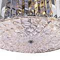 Lampadario Contemporaneo Recinto Metallo Cromo 8 Luci Diffusori Vetro Trasp. MOD080CL-08CH