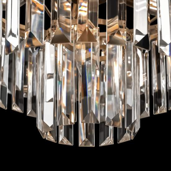 Lampadario Contemporaneo Revero Metallo Ottone 7 Luci Diffusori Vetro MOD085PL-07BS