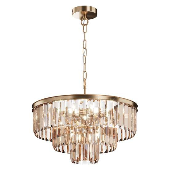 Lampadario Contemporaneo Revero Metallo Oro 7 Luci MOD085PL-07G