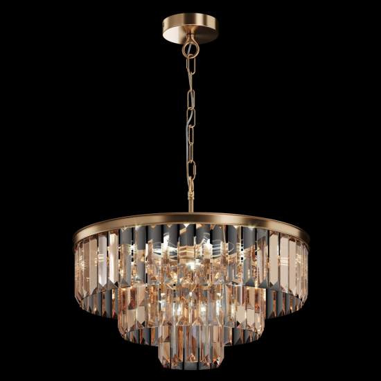 Lampadario Contemporaneo Revero Metallo Oro 7 Luci MOD085PL-07G