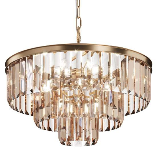 Lampadario Contemporaneo Revero Metallo Oro 7 Luci MOD085PL-07G