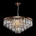Lampadario Contemporaneo Revero Metallo Ottone 12 Luci Diffusori Vetro MOD085PL-12BS