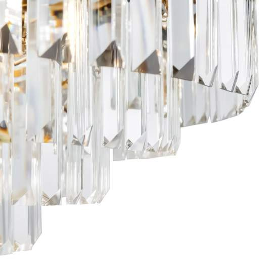 Lampadario Contemporaneo Revero Metallo Ottone 12 Luci Diffusori Vetro MOD085PL-12BS