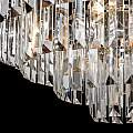 Lampadario Contemporaneo Revero Metallo Ottone 12 Luci Diffusori Vetro MOD085PL-12BS