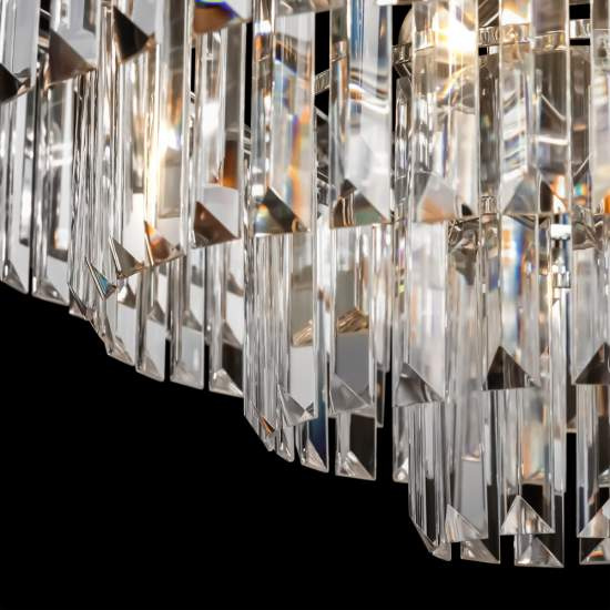 Lampadario Contemporaneo Revero Metallo Ottone 12 Luci Diffusori Vetro MOD085PL-12BS