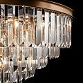 Lampadario Contemporaneo Revero Metallo Ottone 16 Luci Diffusori Vetro MOD085PL-16BS