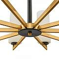 Lampadario Contermporaneo Fortano 10 Luci Metallo Ottone Diffusori Vetro Bianchi MOD089PL-10BS