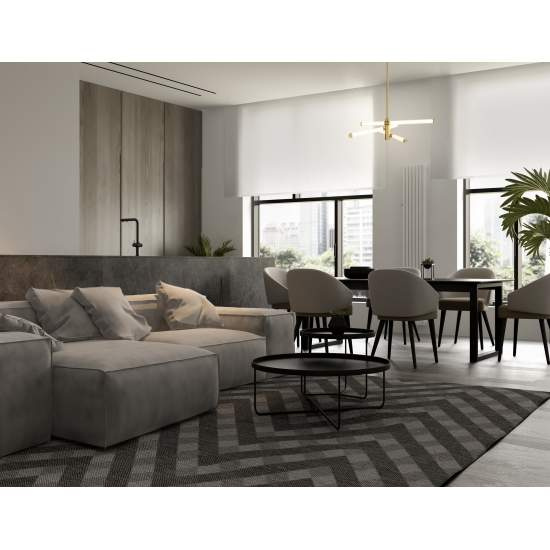 Lampadario A Sospensione Moderno Axis Alluminio Oro Acrilico 3 Luci Led 28W MOD106PL-L28G3K