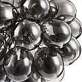 Lampadario Contemporaneo Baldo Metallo Nichel 8 Luci Diffusori Fume MOD112-08-N