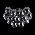 Plafoniera Contemporanea Baldo Metallo Nichel 8 Luci Diffusori Fumè MOD112CL-08N