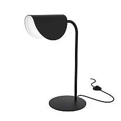 Lampada Da Tavolo Moderno Mollis Metallo Nero Acrilico 1 Luce G9 7W