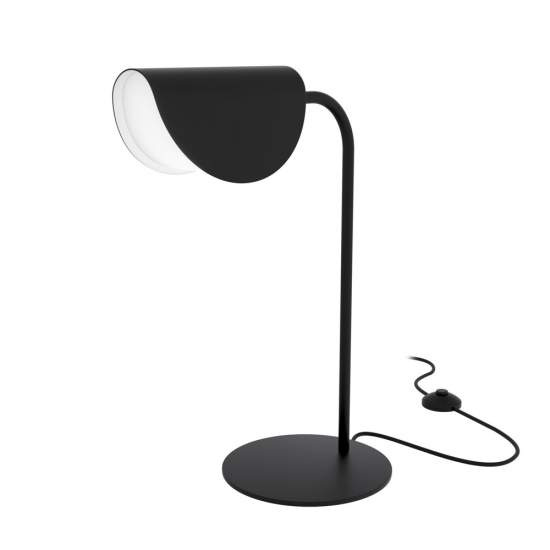 Lampada Da Tavolo Moderno Mollis Metallo Nero Acrilico 1 Luce G9 7W MOD126TL-01B