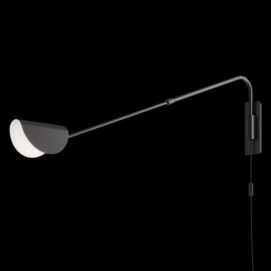 Applique Da Parete Moderno Mollis Metallo Nero 1 Luce G9 7W MOD126WL-01B1