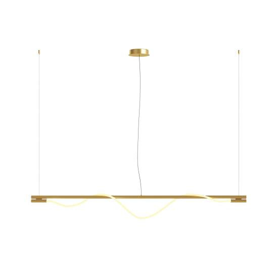 Lampadario A Sospensione Moderno Tau Alluminio Oro Luce Led 21W MOD166PL-L20G3K