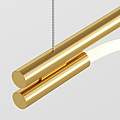 Lampadario A Sospensione Moderno Tau Alluminio Oro Luce Led 21W MOD166PL-L20G3K