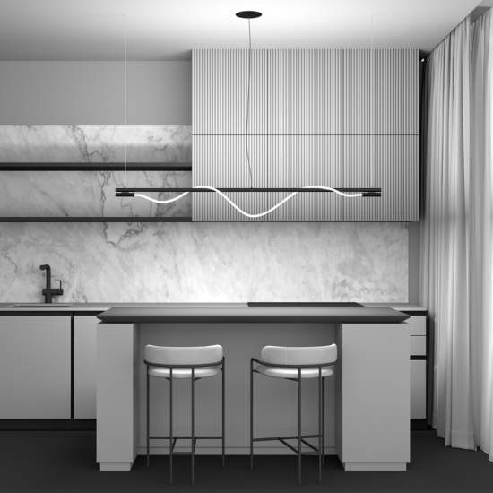 Lampadario A Sospensione Moderno Tau Alluminio Oro Luce Led 21W MOD166PL-L20G3K