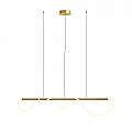 Lampadario A Sospensione Moderno Tau Alluminio Oro 1 Luce Led 30W MOD166PL-L30G3K