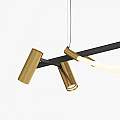 Lampadario A Sospensione Moderno Tau Alluminio Nero Luce Led 30W MOD166PL-L30GB3K