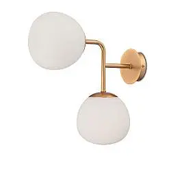 Applique Contemporanea Erich Struttura In Metallo Oro Rosa 2 Luci