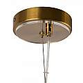Lampadario Contemporaneo Arco Metallo Ottone 3 Luci Diffusori In Vetro MOD223PL-03BS