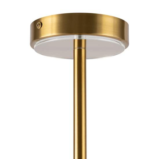 Lampadario Contemporaneo Arco Metallo Ottone 6 Luci Diffusori In Vetro MOD223PL-06BS