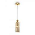 Sospensione Contemporanea Antic Metallo Oro 1 Luci Diffusore In Vetro Cognac MOD302PL-01CG
