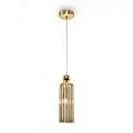 Sospensione Contemporanea Antic Metallo Oro 1 Luci Diffusore In Vetro Cognac MOD302PL-01CG