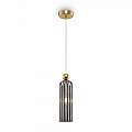 Sospensione Contemporanea Antic Metallo Oro 1 Luci Diffusore In Vetro Grigio MOD302PL-01GR