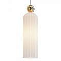 Sospensione Contemporanea Antic Metallo Oro 1 Luci Diffusore In Vetro Bianco MOD302PL-01W