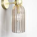 Applique Contemporanea Antic Metallo Oro 2 Luci Diffusore In Vetro Colore Cognac MOD302WL-02CG