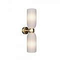Applique Contemporanea Antic Metallo Oro 2 Luci Diffusore In Vetro MOD302WL-02W