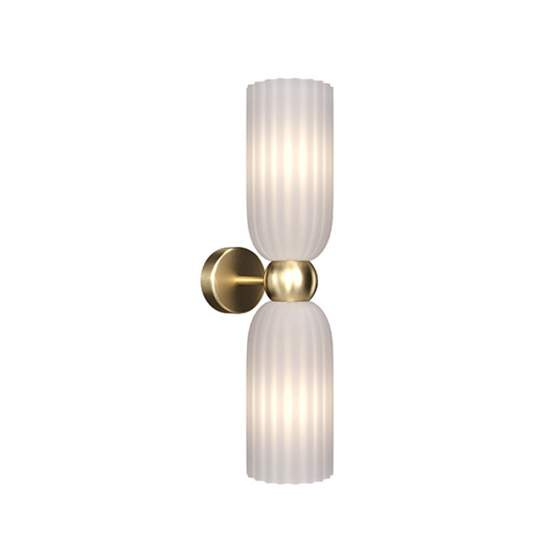 Applique Contemporanea Antic Metallo Oro 2 Luci Diffusore In Vetro MOD302WL-02W
