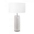 Lampada Da Tavolo Moderno Muse Metallo Cromo Paralume Tessuto 1 Luce E27 60W MOD304TL-01CH