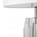 Lampada Da Tavolo Moderno Muse Metallo Cromo Paralume Tessuto 1 Luce E27 60W MOD304TL-01CH