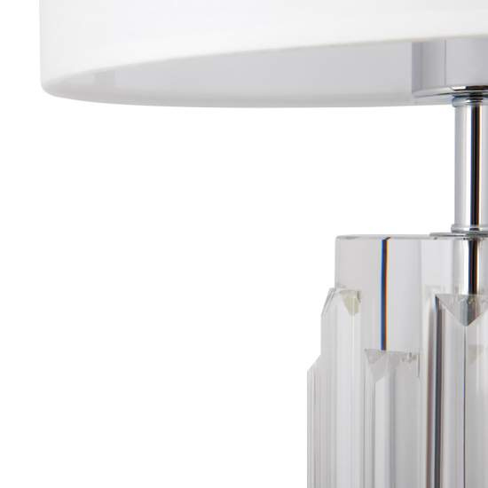 Lampada Da Tavolo Moderno Muse Metallo Cromo Paralume Tessuto 1 Luce E27 60W MOD304TL-01CH